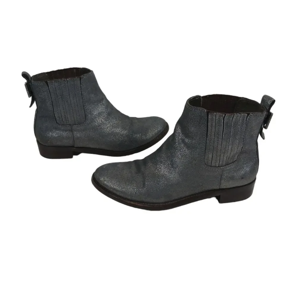 Tory Burch Metalic Silver/Gray Boots GUC $365 Size 6.5M   FS2160